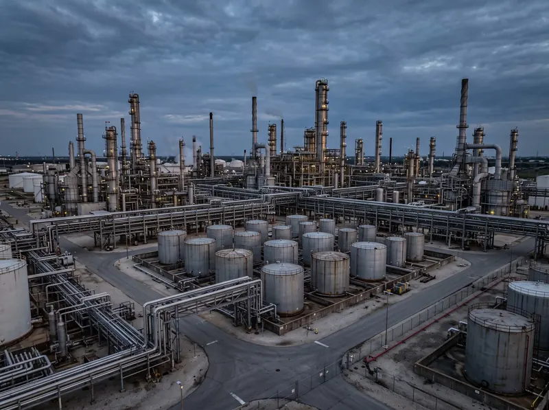 Oil refinery environment