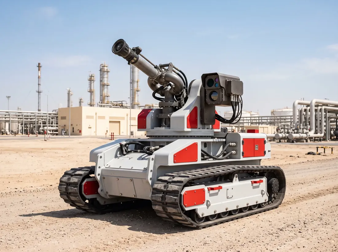 Long-range fire suppression robotic platform